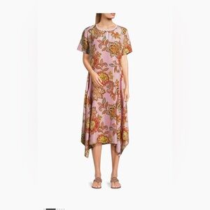 JOHNNY WAS handkerchief silk dress Messina